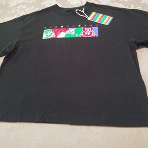 Teddy Fresh T shirt black with multi-color logo size L